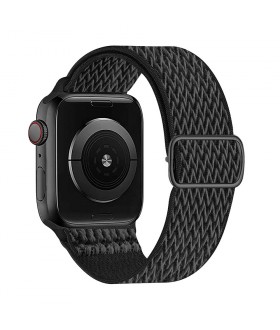 Jomo Nylon Λουράκι Υφασμάτινο (Apple Watch 38/40/41mm) Μαύρο